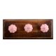 Pink Melon Crackle Ceramic Wooden Hooks